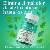 "DEOS" (cápsulas): Suplemento oral que neutraliza olores corporales.